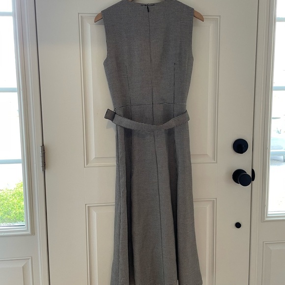 NWT Ann Taylor 4T Belted Houndstooth Midi Sheath Dress - Picture 6 of 13